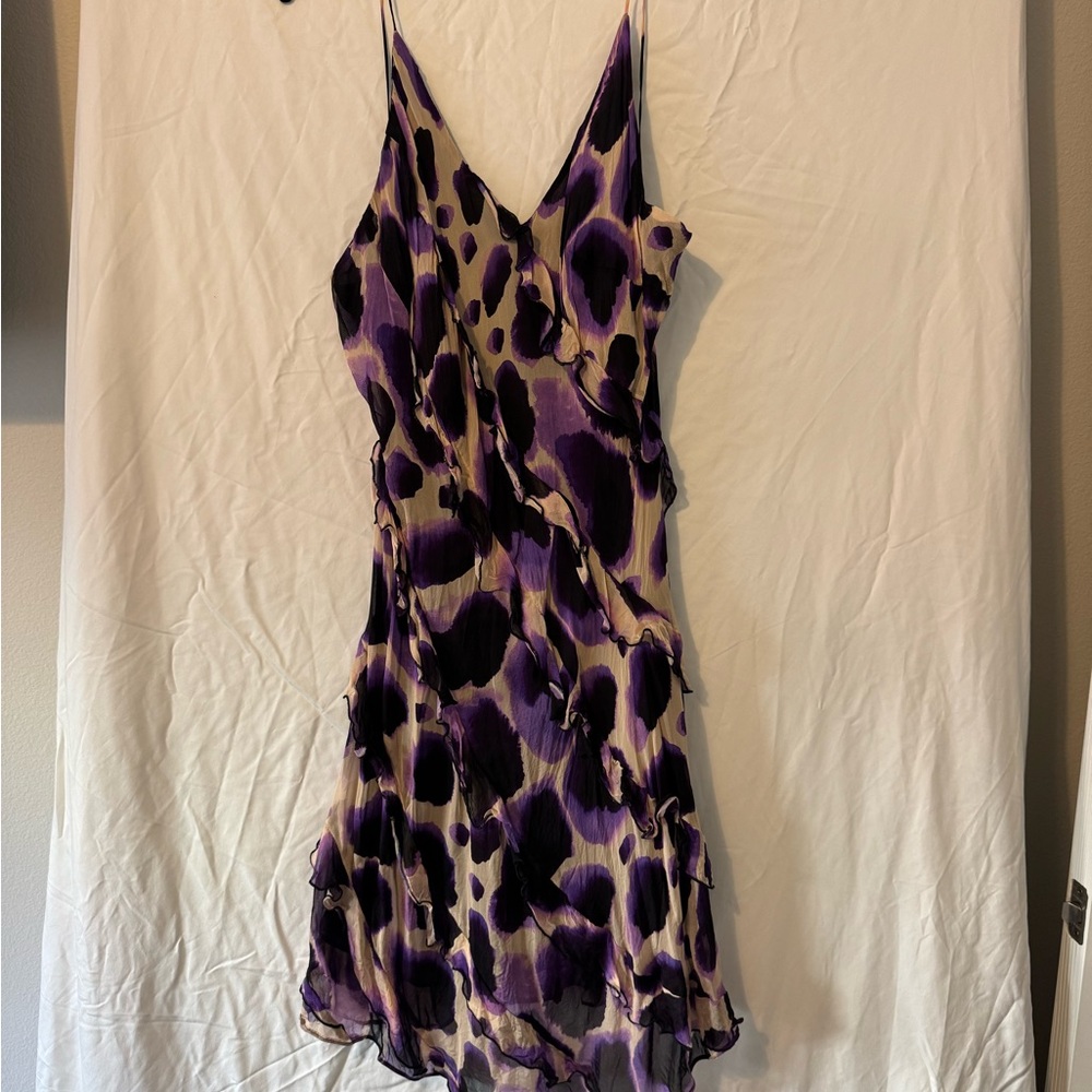Rat & Boa Purple Spaghetti Strap Mini Dress